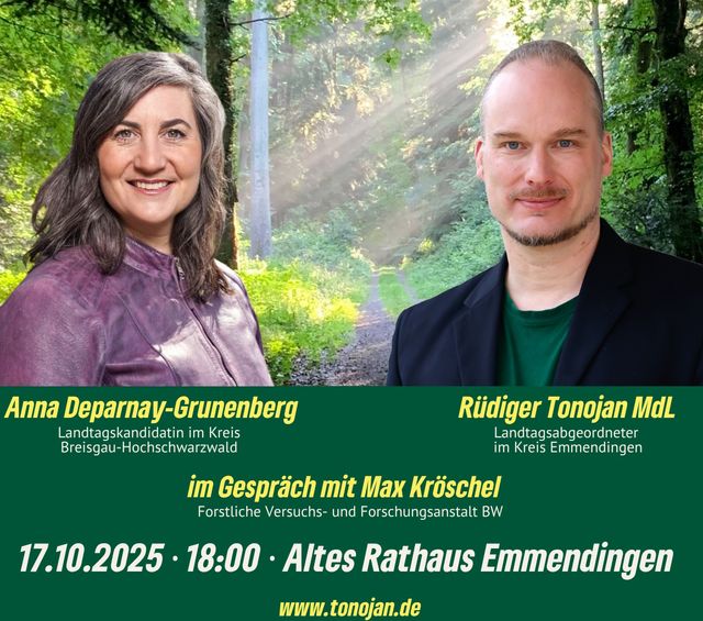 17.10. - Wald der Zukunft -                    mit Anna Deparnay-Grunenberg - jetzt anmelden
